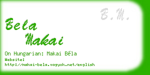 bela makai business card